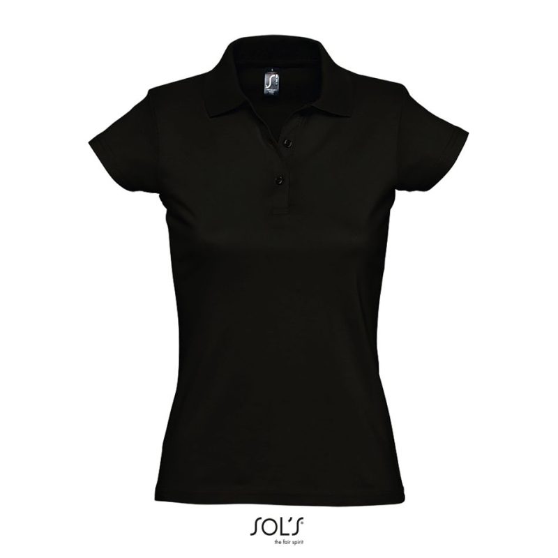 Polo Para Mujer Prescott Women Sols - Negro Profundo - Sols