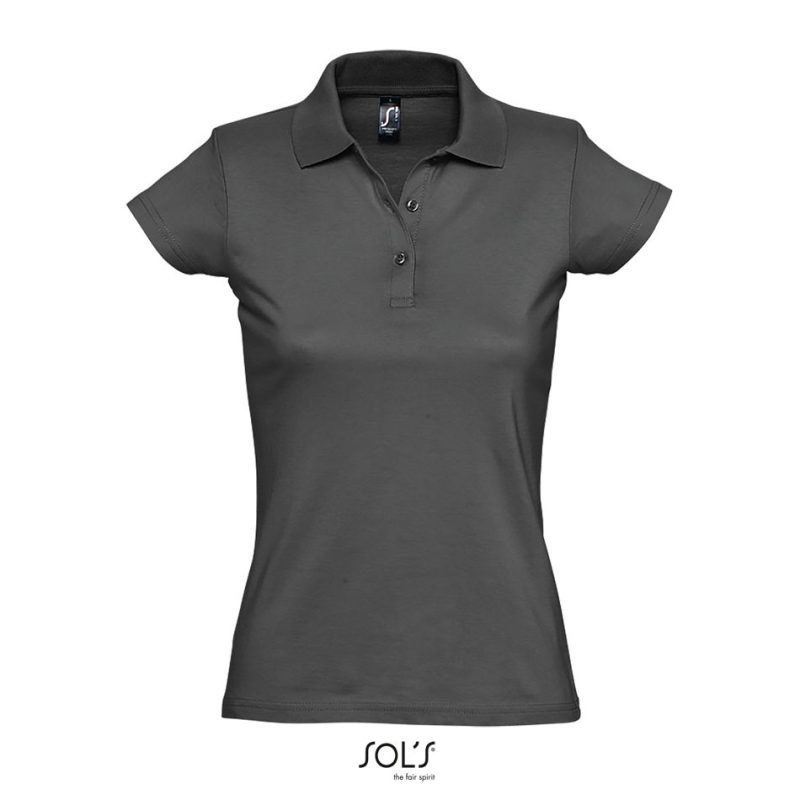 Polo Para Mujer Prescott Women Sols - Gris Oscuro - Sols