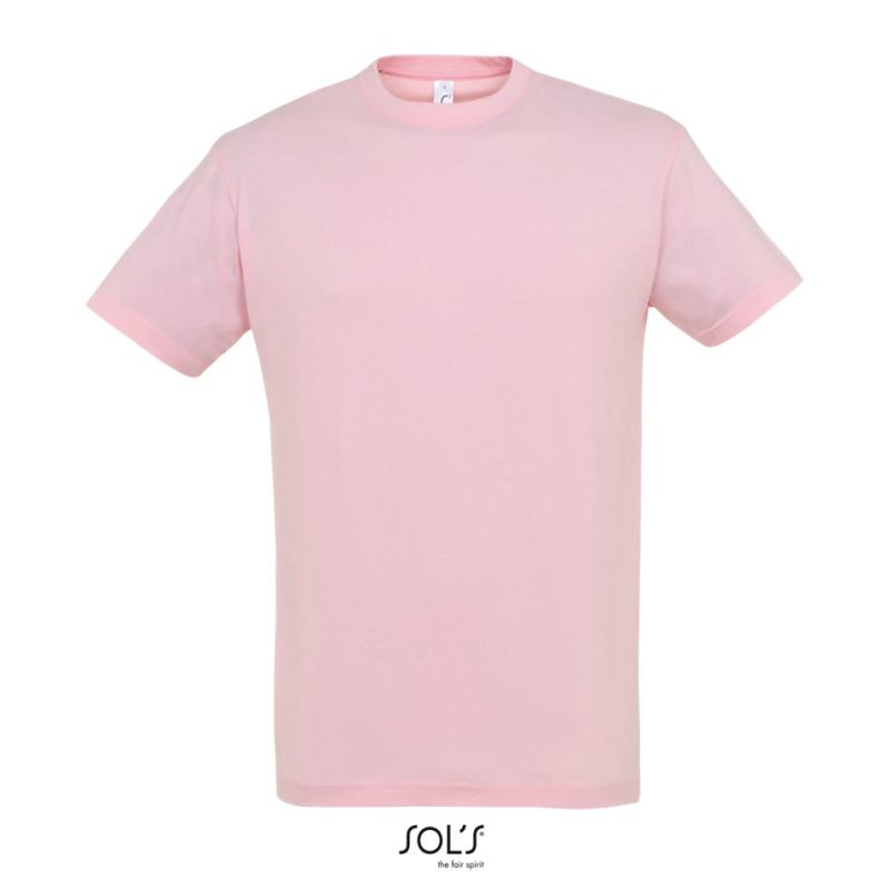 Camiseta Unisex Cuello Redondo Regent Sols - Rosa Médio - Sols