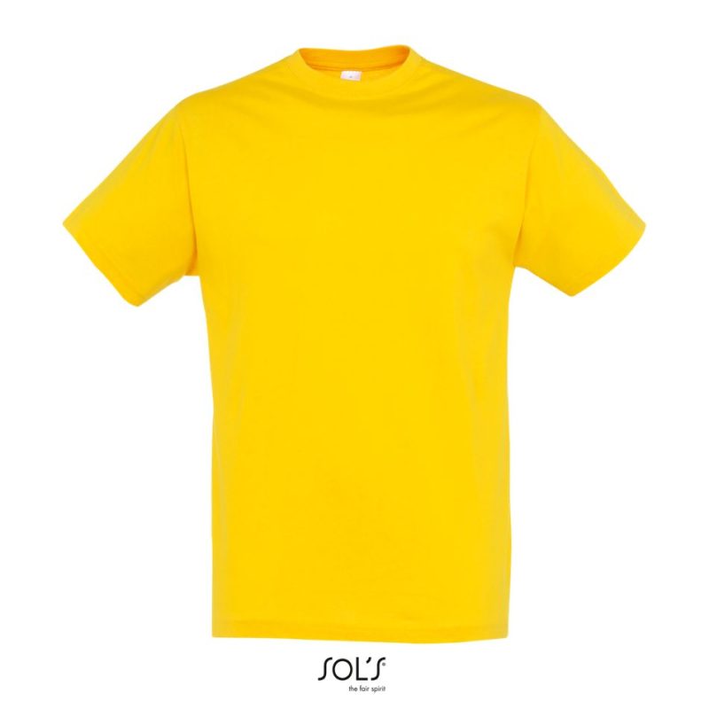 Camiseta Unisex Cuello Redondo Regent Sols - Amarillo - Sols