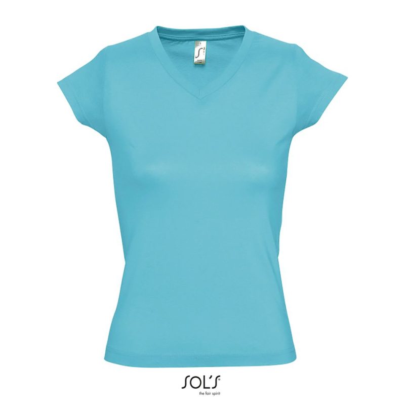 Camiseta Mujer Cuello Pico Moon Sols - Azul Atolón - Sols