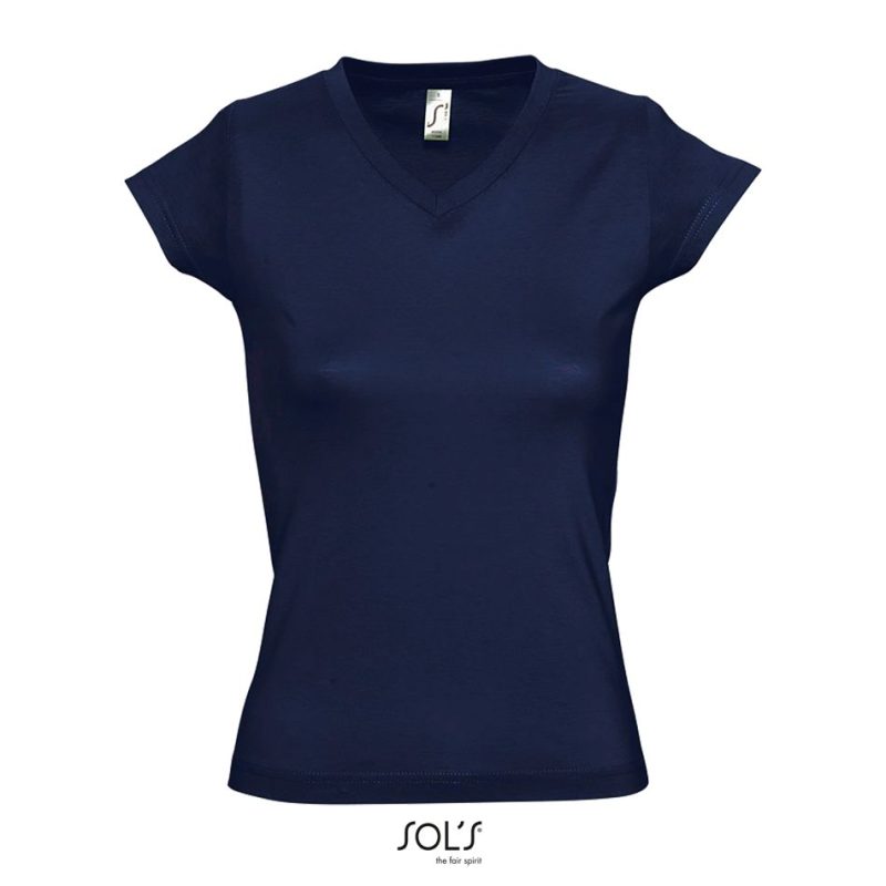 Camiseta Mujer Cuello Pico Moon Sols - French Marino - Sols