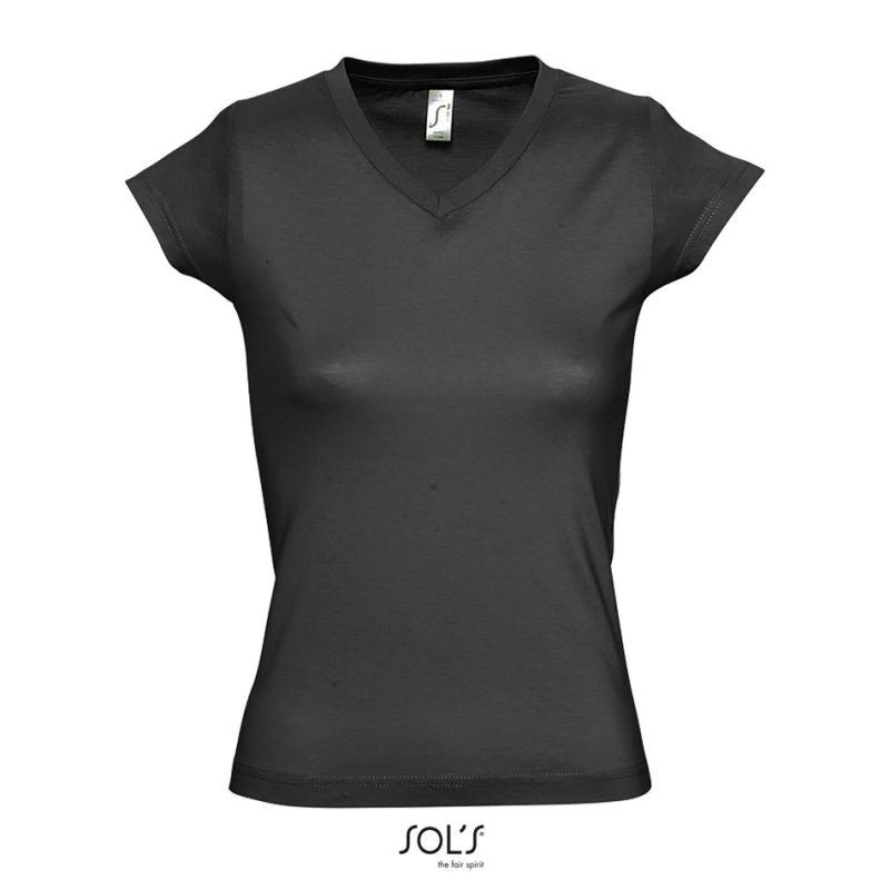 Camiseta Mujer Cuello Pico Moon Sols - Gris Oscuro - Sols