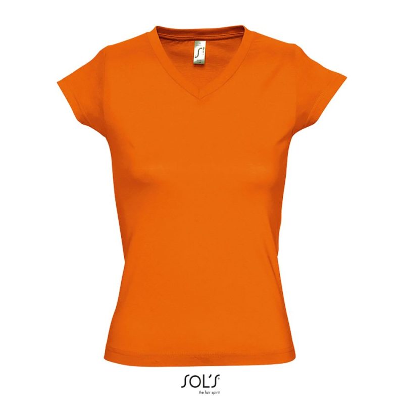 Camiseta Mujer Cuello Pico Moon Sols - Naranja - Sols