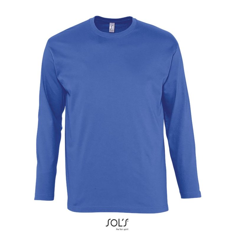 Camiseta Hombre Cuello Redondo Manga Larga Monarch Sols - Azul Royal - Sols