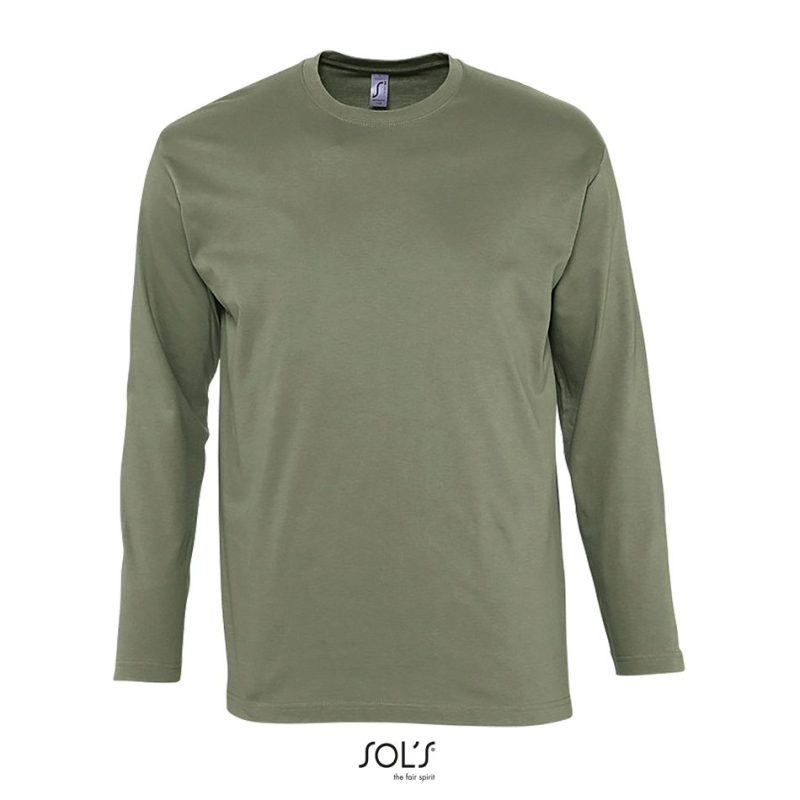 Camiseta Hombre Cuello Redondo Manga Larga Monarch Sols - Caqui - Sols