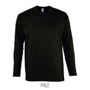 Camiseta Hombre Cuello Redondo Manga Larga Monarch Sols - Negro Profundo - Sols