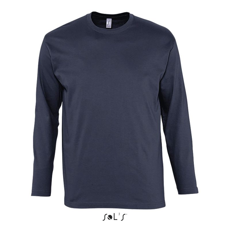 Camiseta Hombre Cuello Redondo Manga Larga Monarch Sols - Azul Marino - Sols