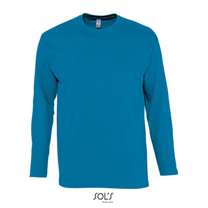 Camiseta Hombre Cuello Redondo Manga Larga Monarch Sols - Aqua - Sols