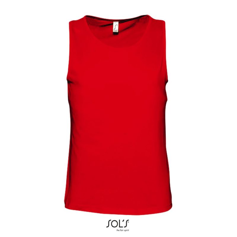 Camiseta Hombre Sin Mangas Justin Sols - Rojo - Sols