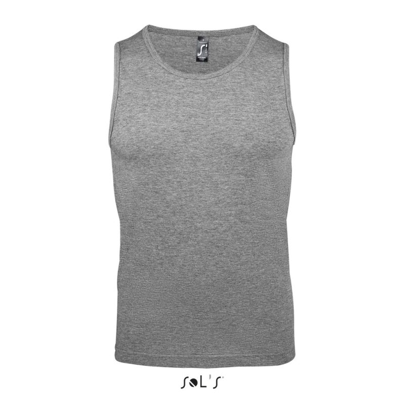 Camiseta Hombre Sin Mangas Justin Sols - Gris Mezcla - Sols