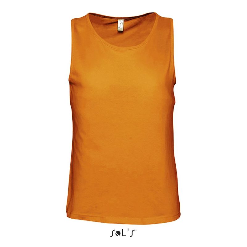 Camiseta Hombre Sin Mangas Justin Sols - Naranja - Sols