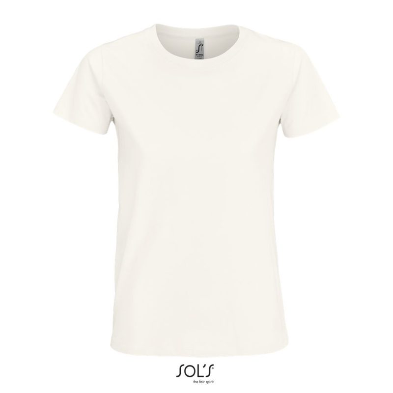 Camiseta Mujer Cuello Redondo Imperial Women Sols - Blanco Crema - Sols
