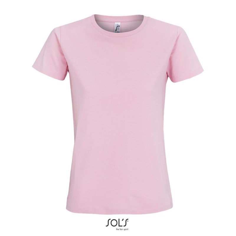 Camiseta Mujer Cuello Redondo Imperial Women Sols - Rosa Claro - Sols