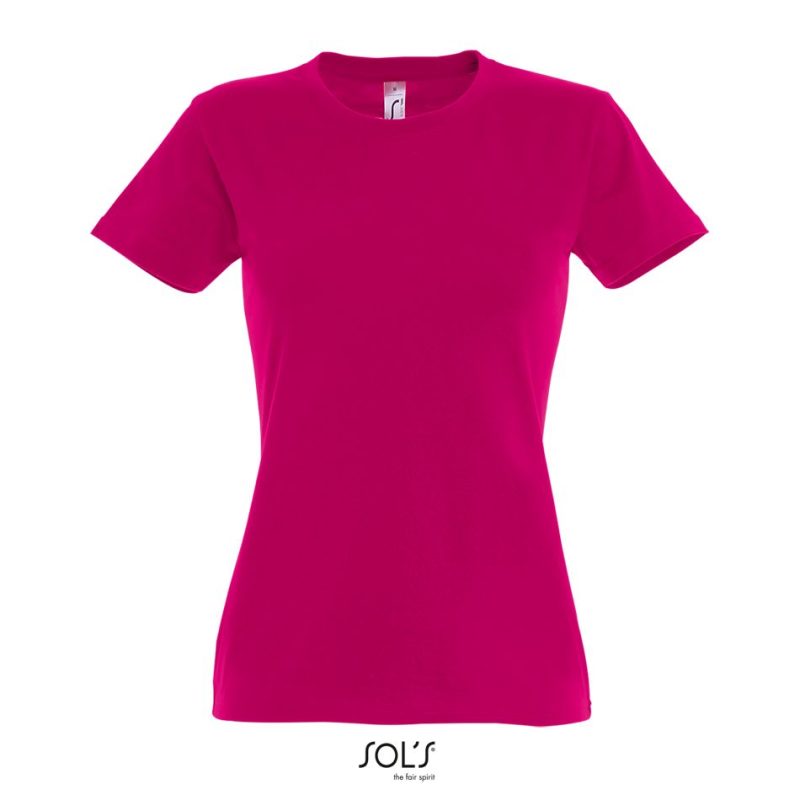 Camiseta Mujer Cuello Redondo Imperial Women Sols - Fucsia - Sols