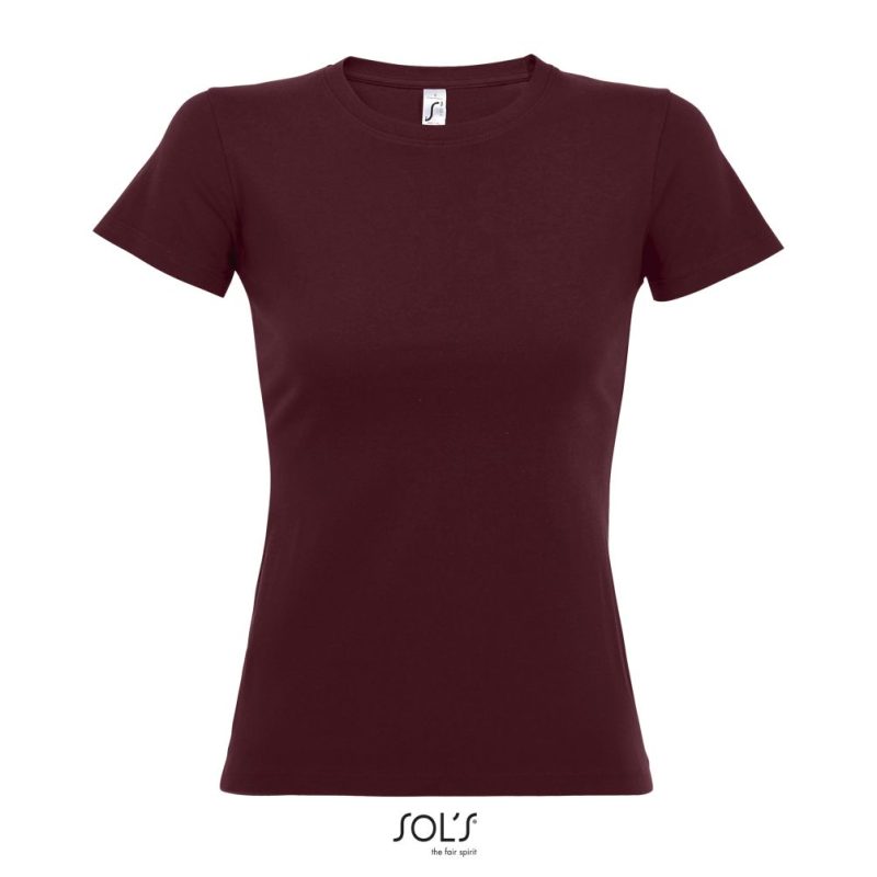 Camiseta Mujer Cuello Redondo Imperial Women Sols - Burdeos - Sols