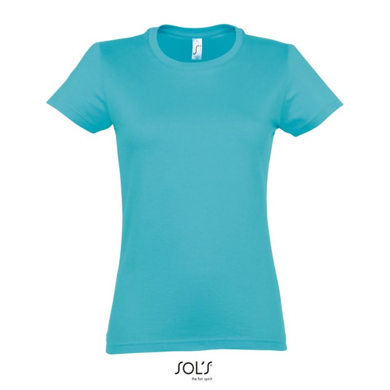 Camiseta Mujer Cuello Redondo Imperial Women Sols - Azul Atolón - Sols