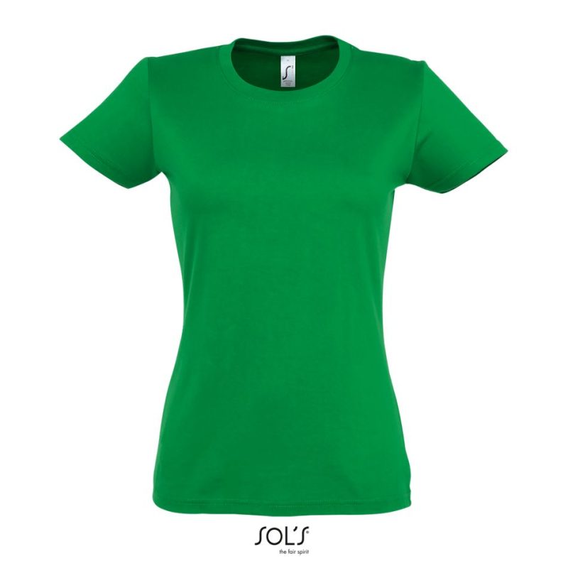 Camiseta Mujer Cuello Redondo Imperial Women Sols - Verde Pradera - Sols