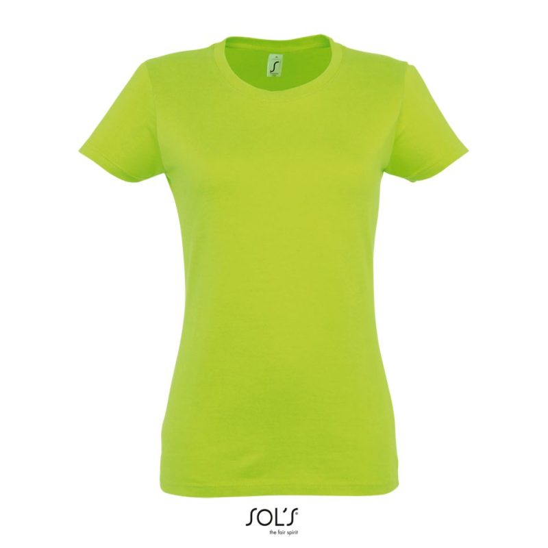 Camiseta Mujer Cuello Redondo Imperial Women Sols - Verde Manzana - Sols