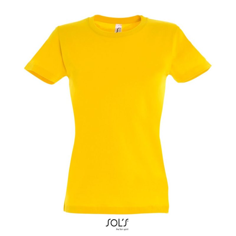 Camiseta Mujer Cuello Redondo Imperial Women Sols - Amarillo - Sols