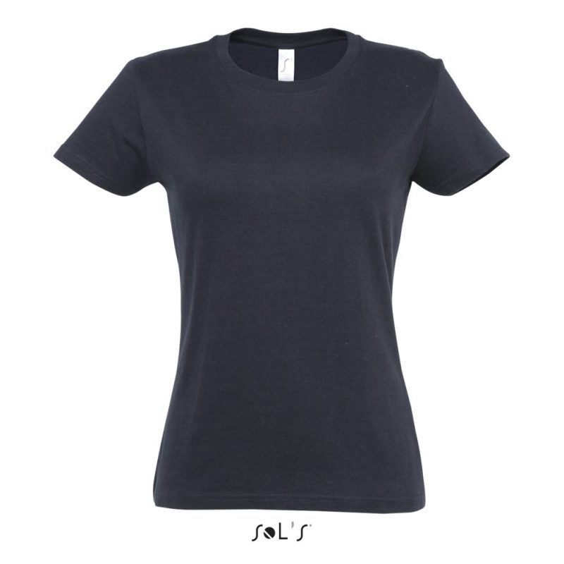 Camiseta Mujer Cuello Redondo Imperial Women Sols - Azul Marino - Sols