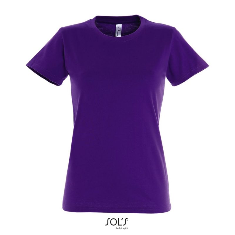 Camiseta Mujer Cuello Redondo Imperial Women Sols - Morado Oscuro - Sols
