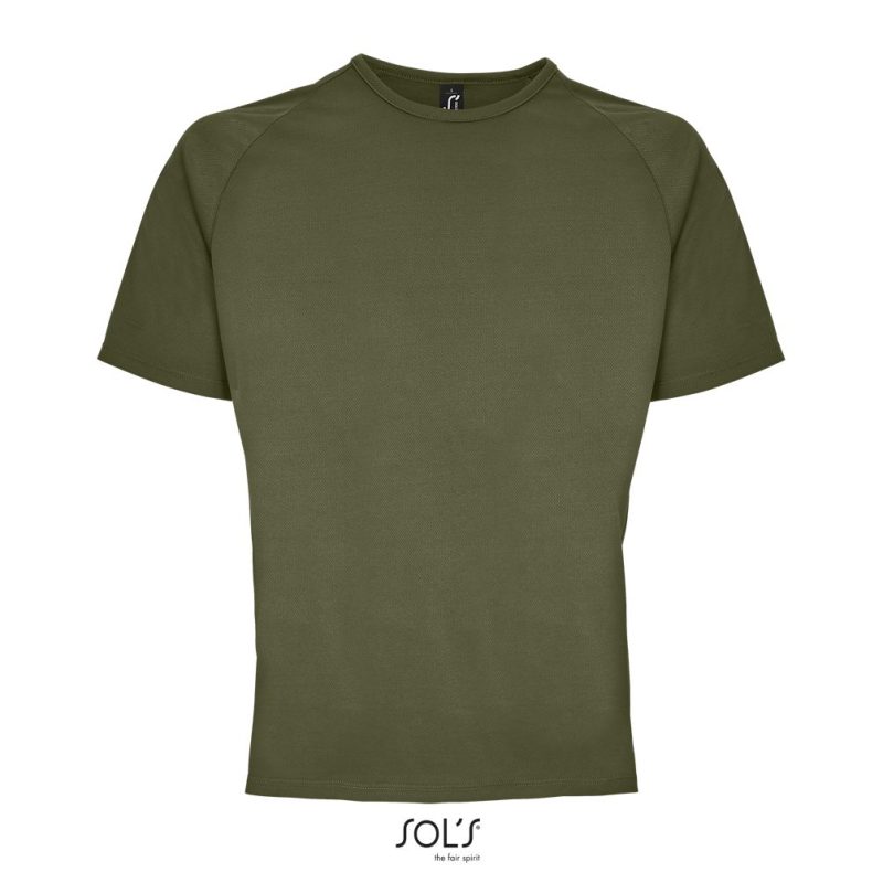 Camiseta Hombre Manga Raglán Sporty Sols - Army - Sols