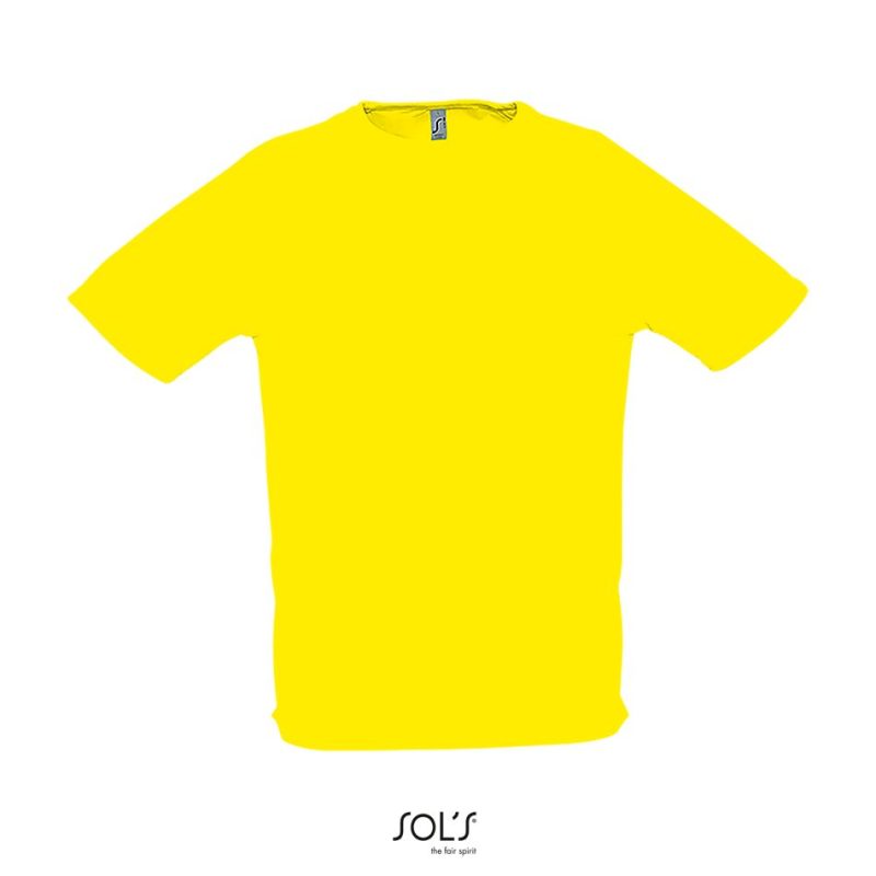 Camiseta Hombre Manga Raglán Sporty Sols - Limón - Sols