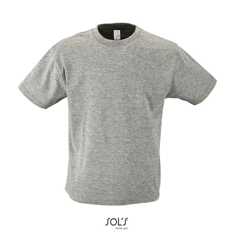 Camiseta Niño Cuello Redondo Regent Kids Sols - Gris Mezcla - Sols