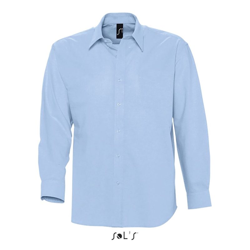 Camisa Hombre Oxford Manga Larga Boston Sols - Azul Cielo - Sols