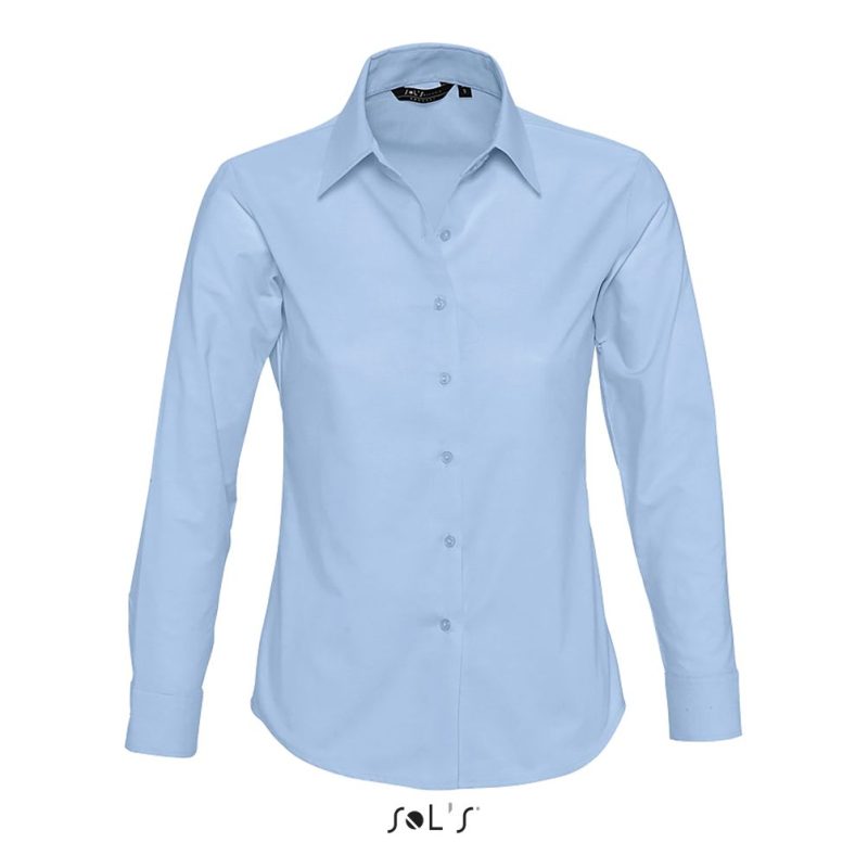Camisa Oxford Mujer Manga Larga Embassy Sols - Azul Cielo - Sols