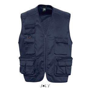 Chaleco Reportero Multibolsillos Wild Sols - Azul Marino - Sols