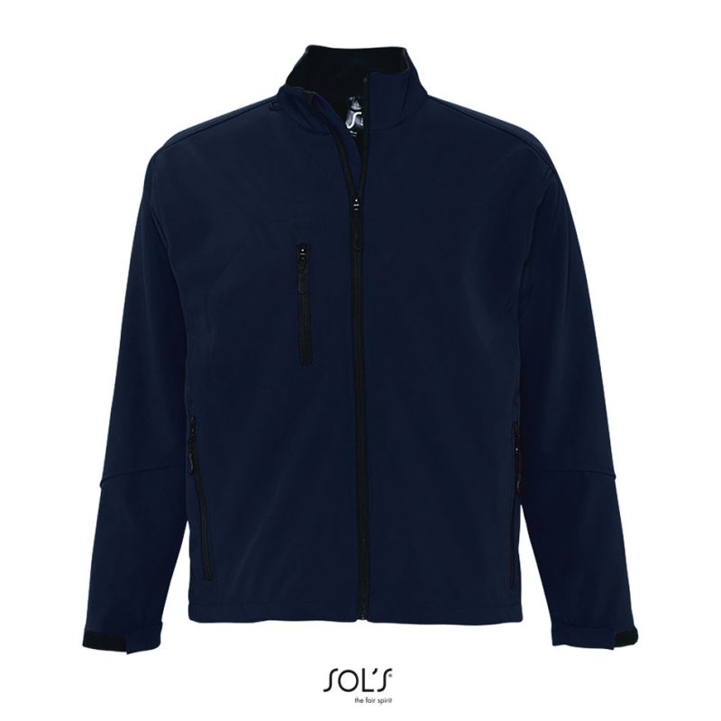 Softshell Con Cremallera Para Hombre Relax Sols - Azul Profundo - Sols