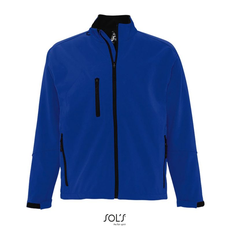 Softshell Con Cremallera Para Hombre Relax Sols - Azul Royal - Sols