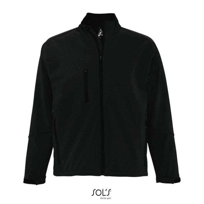 Softshell Con Cremallera Para Hombre Relax Sols - Negro - Sols