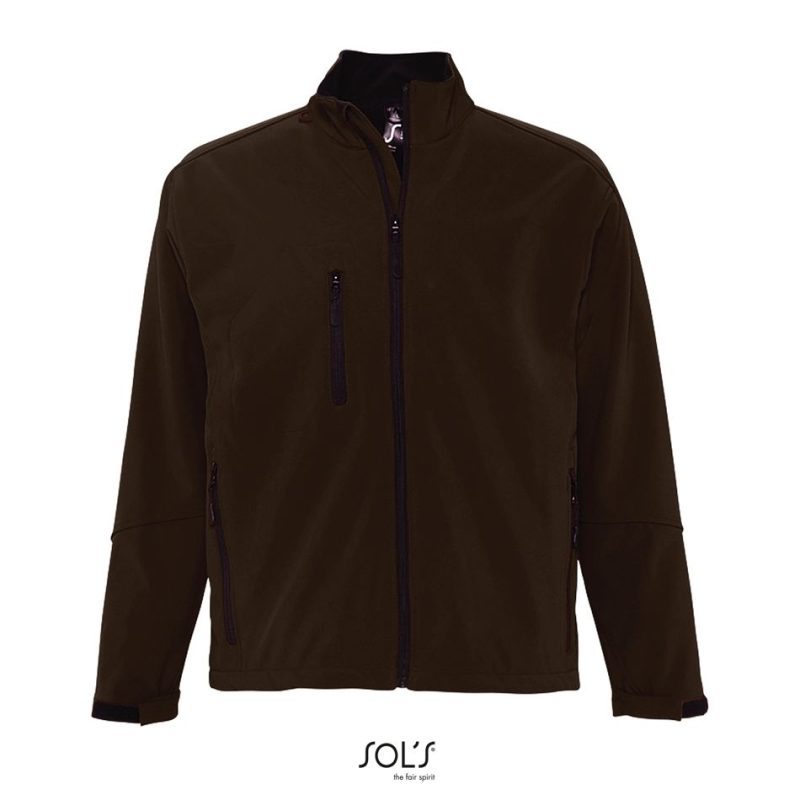 Softshell Con Cremallera Para Hombre Relax Sols - Chocolate Oscuro - Sols