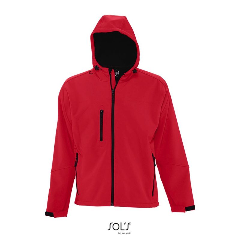 Softshell Con Capucha Para Hombre Replay Men Sols - Rojo Chili - Sols