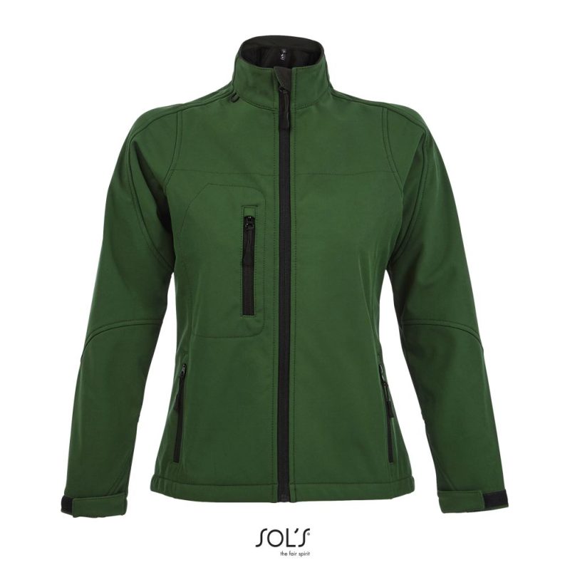 Softshell Con Cremallera Para Mujer Roxy Sols - Verde Botella - Sols