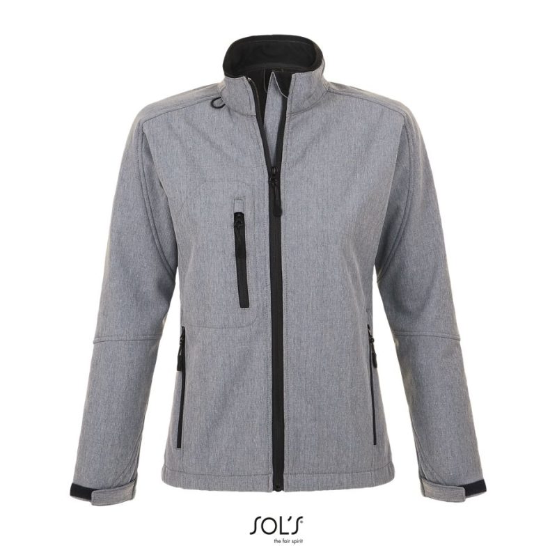 Softshell Con Cremallera Para Mujer Roxy Sols - Gris Mezcla - Sols