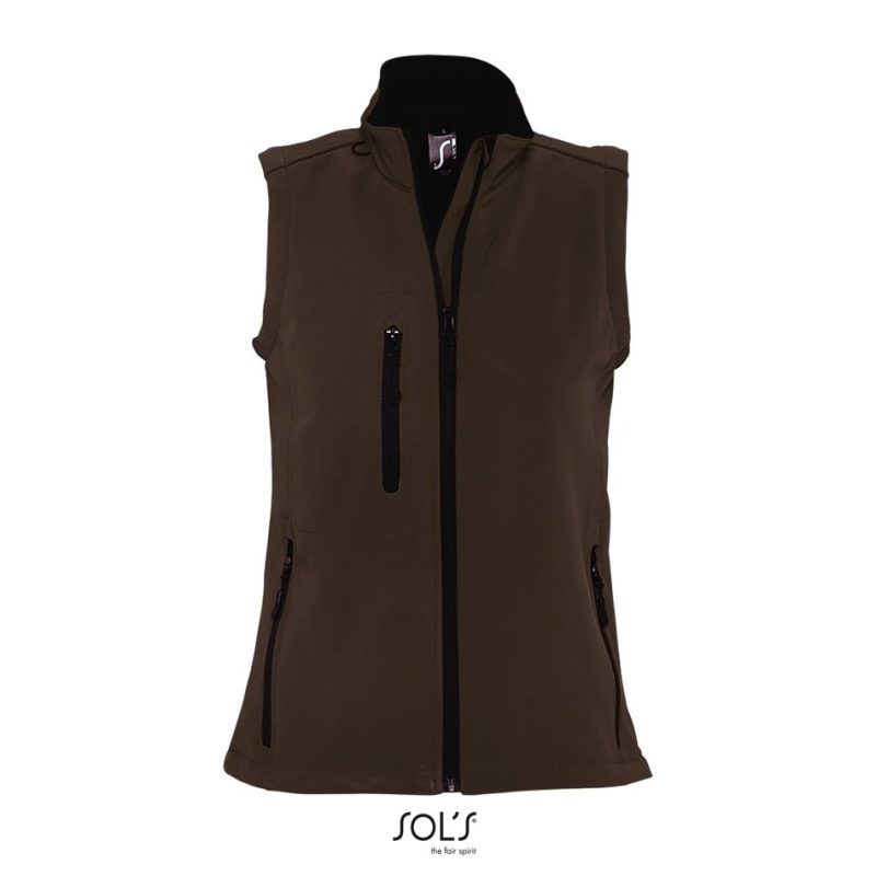 Chaleco Softshell Para Mujer Rallye Women Sols - Chocolate Oscuro - Sols