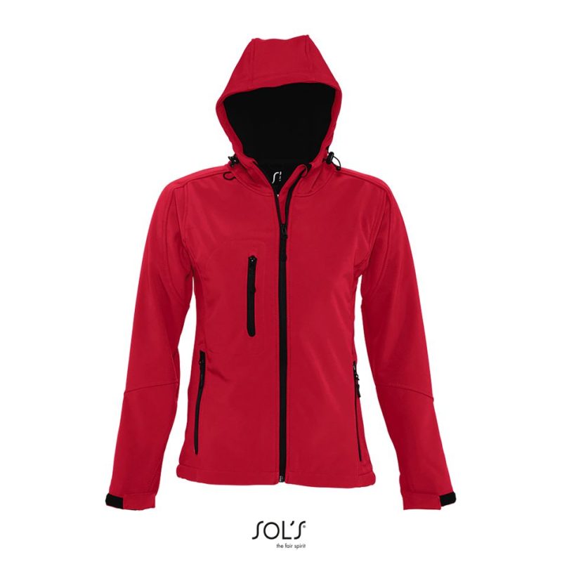 Softshell Con Capucha Para Mujer Replay Women Sols - Rojo Chili - Sols