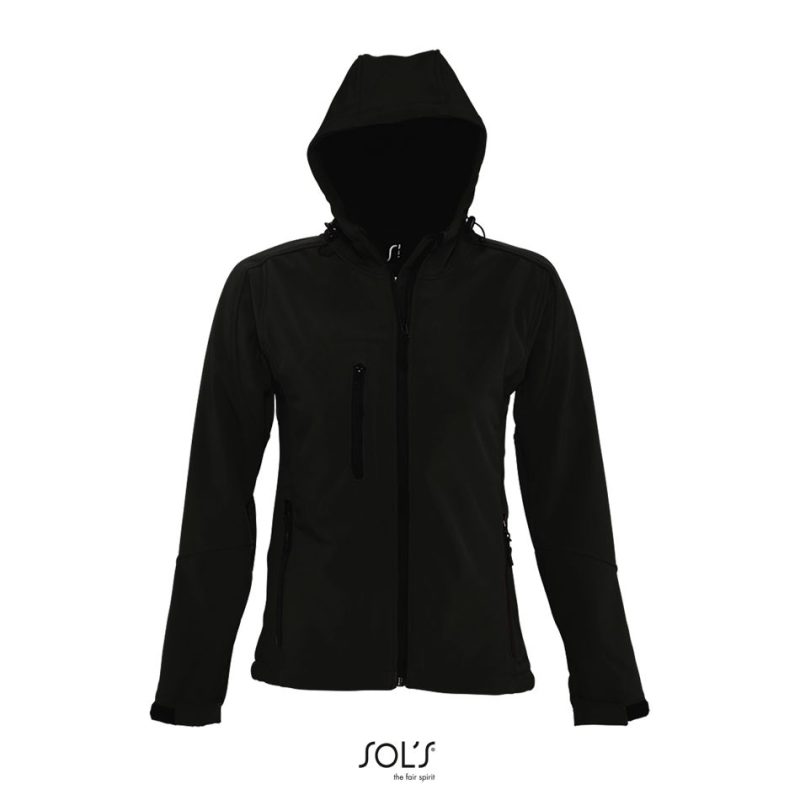 Softshell Con Capucha Para Mujer Replay Women Sols - Negro - Sols