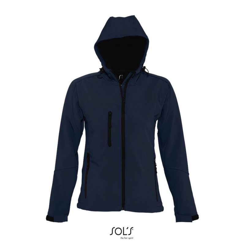 Softshell Con Capucha Para Mujer Replay Women Sols - French Marino - Sols
