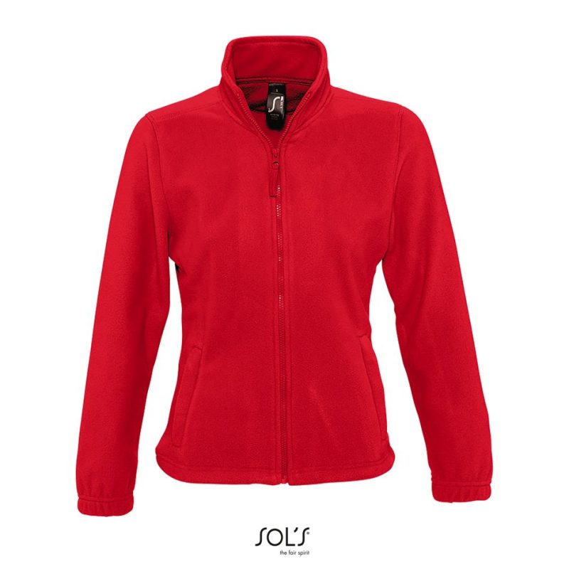 Chaqueta Polar Con Cremallera Para Mujer North Women Sols - Rojo - Sols
