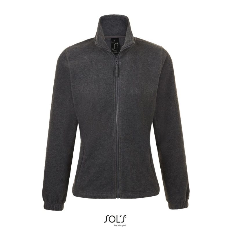 Chaqueta Polar Con Cremallera Para Mujer North Women Sols - Gris Mezcla - Sols