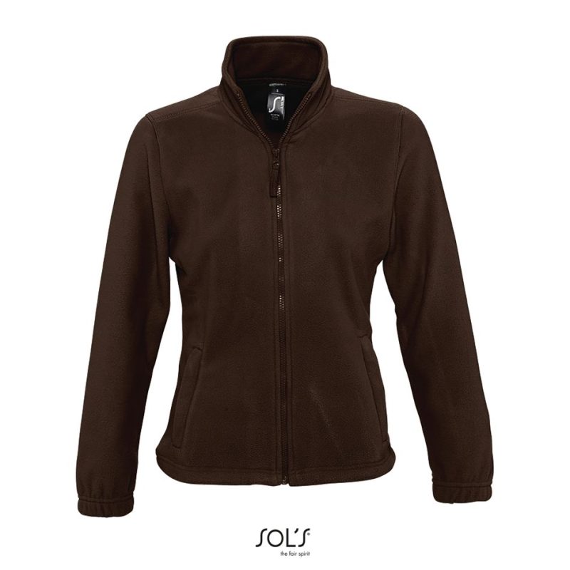 Chaqueta Polar Con Cremallera Para Mujer North Women Sols - Chocolate Oscuro - Sols