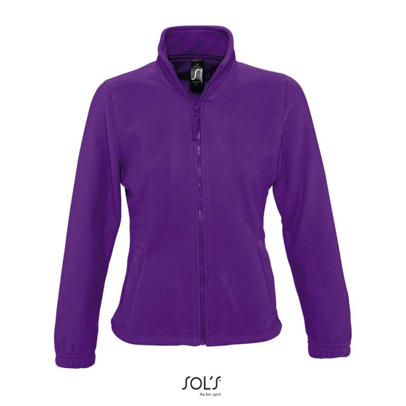 Chaqueta Polar Con Cremallera Para Mujer North Women Sols - Morado Oscuro - Sols