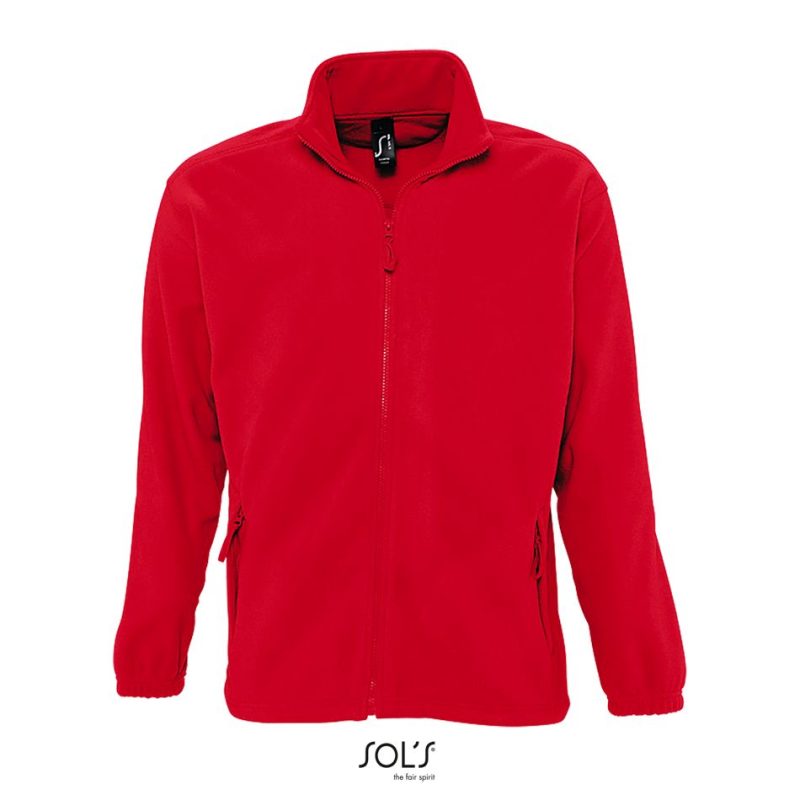 Chaqueta Con Cremallera Para Hombre North Sols - Rojo - Sols
