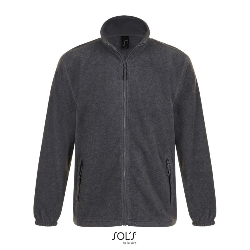 Chaqueta Con Cremallera Para Hombre North Sols - Gris Mezcla - Sols