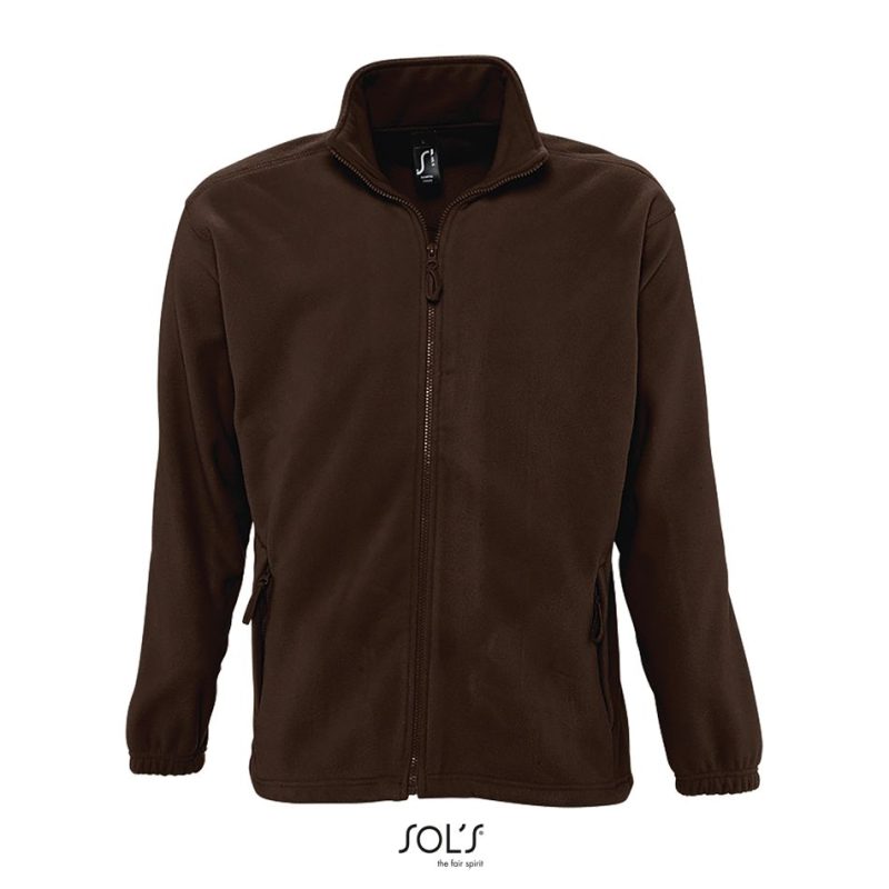 Chaqueta Con Cremallera Para Hombre North Sols - Chocolate Oscuro - Sols